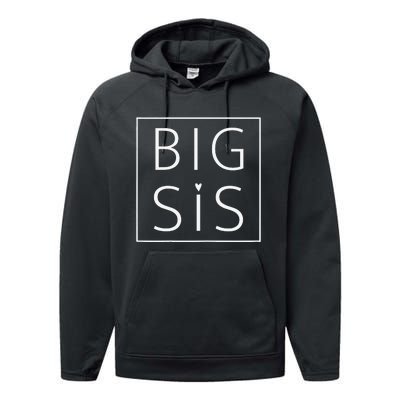 Big Sis Lil Sis Big Sister Little Sister Matching Sibling Performance Fleece Hoodie