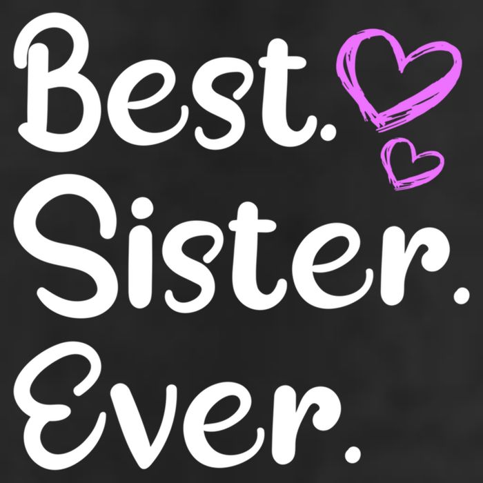 Big Sister Little Sister Middle Sister Best Sister Ever Cool Gift 7 Panel Mesh Trucker Snapback Hat