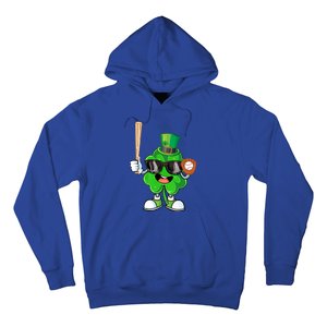 Baseball Shamrock Lucky Patricks Day Baseball Lover Gift Hoodie