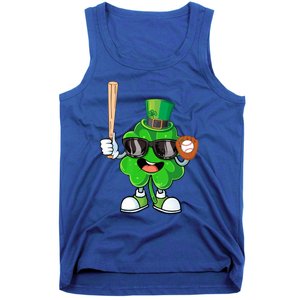 Baseball Shamrock Lucky Patricks Day Baseball Lover Gift Tank Top