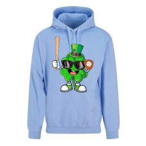 Baseball Shamrock Lucky Patricks Day Baseball Lover Gift Unisex Surf Hoodie