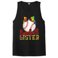 Baseball Sister Leopard Tie Dye Funny Mothers Day PosiCharge Competitor Tank