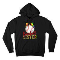 Baseball Sister Leopard Tie Dye Funny Mothers Day Tall Hoodie