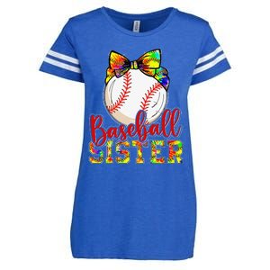 Baseball Sister Leopard Tie Dye Funny Mothers Day Enza Ladies Jersey Football T-Shirt