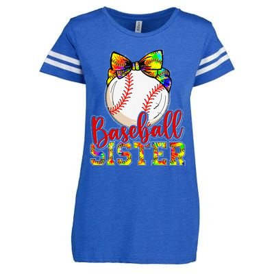 Baseball Sister Leopard Tie Dye Funny Mothers Day Enza Ladies Jersey Football T-Shirt