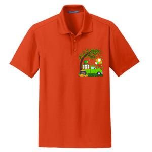 Baseball Sports Lover Shamrock Leaf Baseball St Patricks Day Funny Gift Dry Zone Grid Polo