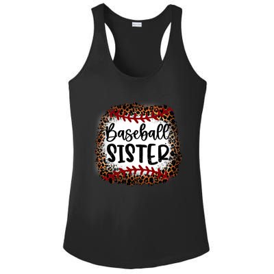 Baseball Sister Leopard Gift Baseball Sister Gift Ladies PosiCharge Competitor Racerback Tank