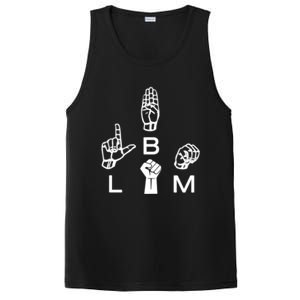 Blm Sign Language Gift Hand Graphic Hu Rights Tee Gift PosiCharge Competitor Tank