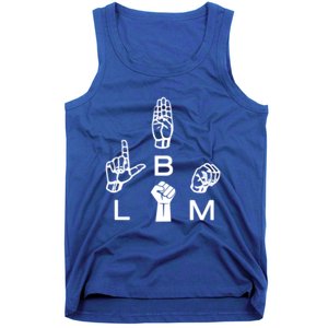 Blm Sign Language Gift Hand Graphic Hu Rights Tee Gift Tank Top