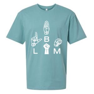 Blm Sign Language Gift Hand Graphic Hu Rights Tee Gift Sueded Cloud Jersey T-Shirt