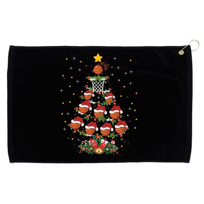 Basketball Sports Lover Santa Hat Basketball Christmas Tree Grommeted Golf Towel