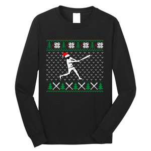 Baseball Sport Lover Ugly Christmas Sweater Long Sleeve Shirt