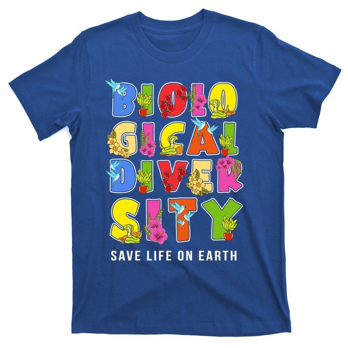 Biodiversity Safe Life On Earth Gift For Earth Planet Day Cute Gift T-Shirt