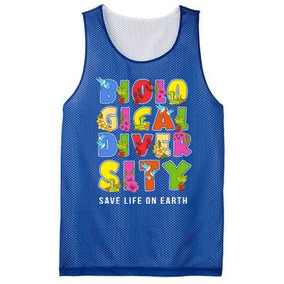 Biodiversity Safe Life On Earth Gift For Earth Planet Day Cute Gift Mesh Reversible Basketball Jersey Tank