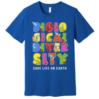 Biodiversity Safe Life On Earth Gift For Earth Planet Day Cute Gift Premium T-Shirt