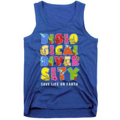 Biodiversity Safe Life On Earth Gift For Earth Planet Day Cute Gift Tank Top