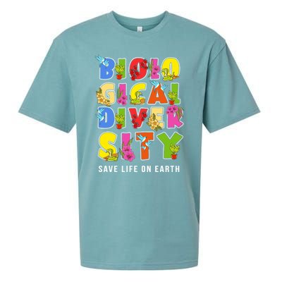 Biodiversity Safe Life On Earth Gift For Earth Planet Day Cute Gift Sueded Cloud Jersey T-Shirt