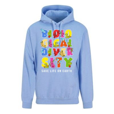 Biodiversity Safe Life On Earth Gift For Earth Planet Day Cute Gift Unisex Surf Hoodie