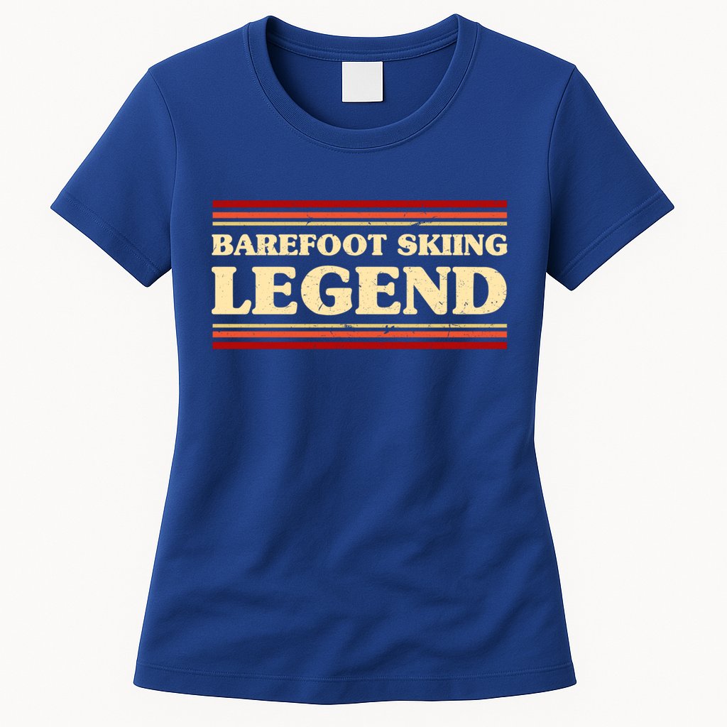 Barefoot Skiing Legend Barefooting Adventure Sports Gift Womens T-Shirt