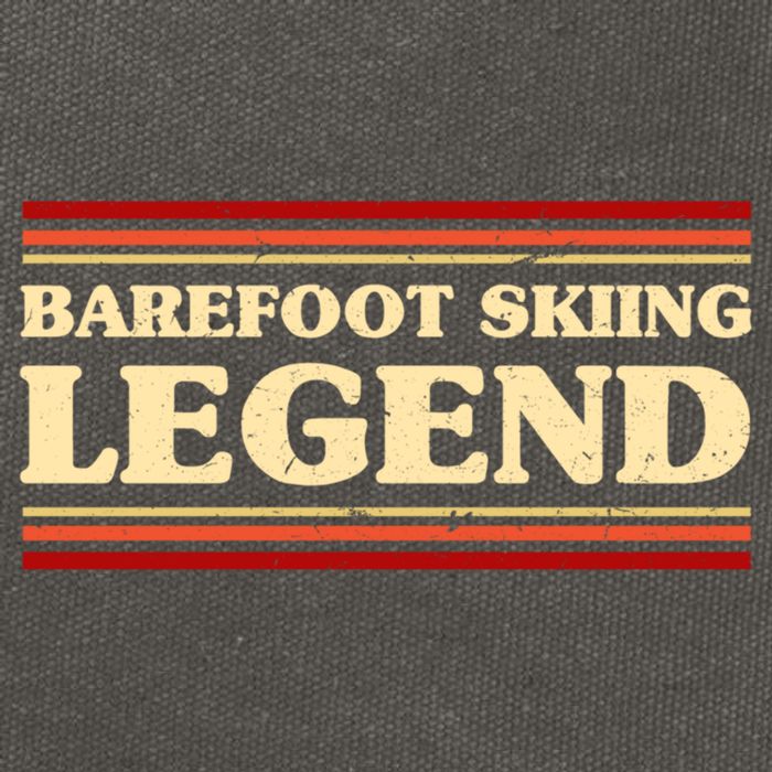 Barefoot Skiing Legend Barefooting Adventure Sports Gift Cotton Canvas Backpack