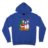 Bowling Sport Lover Xmas Tree Santa Bowling Christmas Gift Hoodie