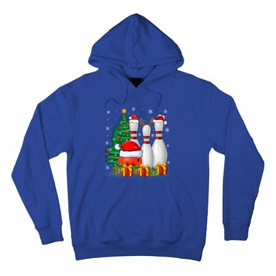 Bowling Sport Lover Xmas Tree Santa Bowling Christmas Gift Hoodie