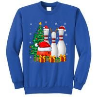 Bowling Sport Lover Xmas Tree Santa Bowling Christmas Gift Sweatshirt