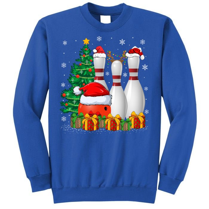 Bowling Sport Lover Xmas Tree Santa Bowling Christmas Gift Sweatshirt