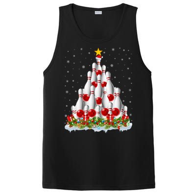 Bowling Sports Lover Xmas Tree Santa Christmas Bowling Gift PosiCharge Competitor Tank