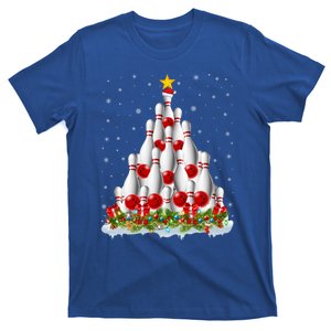 Bowling Sports Lover Xmas Tree Santa Christmas Bowling Gift T-Shirt