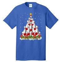 Bowling Sports Lover Xmas Tree Santa Christmas Bowling Gift Tall T-Shirt