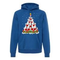 Bowling Sports Lover Xmas Tree Santa Christmas Bowling Gift Premium Hoodie