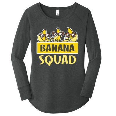 Banana Squad LetS Go Bananas Women's Perfect Tri Tunic Long Sleeve Shirt