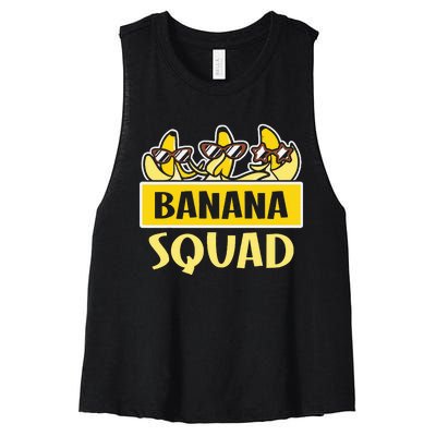 Banana Squad LetS Go Bananas Women's Racerback Cropped Tank