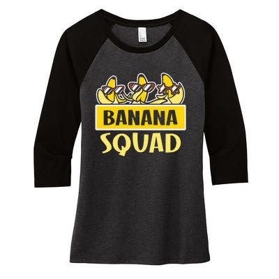 Banana Squad LetS Go Bananas Women's Tri-Blend 3/4-Sleeve Raglan Shirt