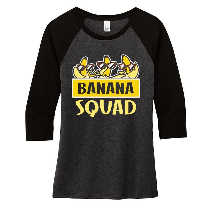 Banana Squad LetS Go Bananas Women's Tri-Blend 3/4-Sleeve Raglan Shirt