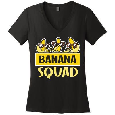 Banana Squad LetS Go Bananas Women's V-Neck T-Shirt