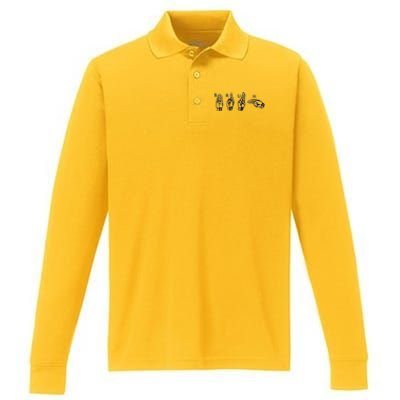 Bruh Sign Language Performance Long Sleeve Polo