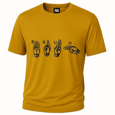 Bruh Sign Language Cooling Performance Crew T-Shirt