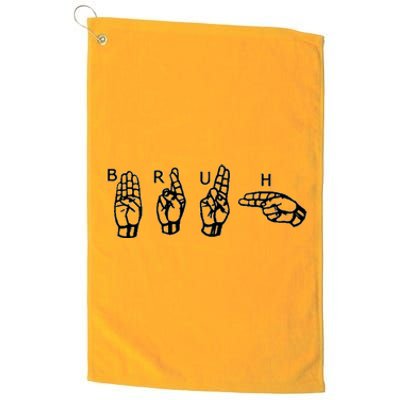 Bruh Sign Language Platinum Collection Golf Towel