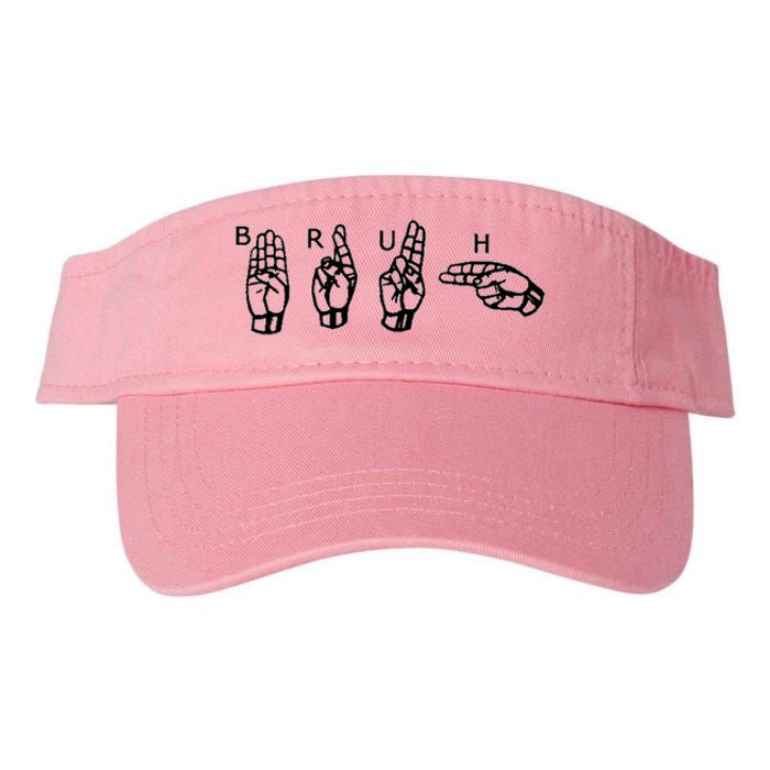 Bruh Sign Language Valucap Bio-Washed Visor