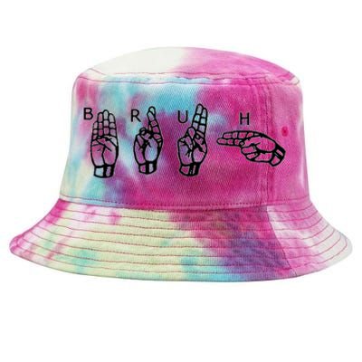 Bruh Sign Language Tie-Dyed Bucket Hat