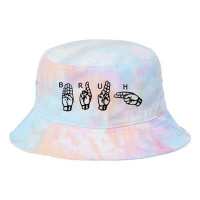 Bruh Sign Language Tie Dye Newport Bucket Hat