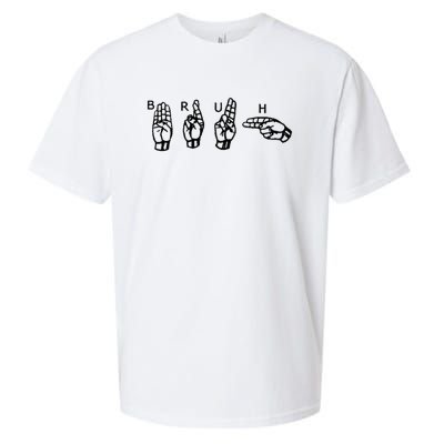 Bruh Sign Language Sueded Cloud Jersey T-Shirt