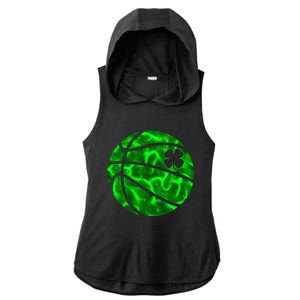 Basketball Shamrock Lucky Clover Irish St PatrickS Day Ladies PosiCharge Tri-Blend Wicking Draft Hoodie Tank