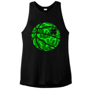 Basketball Shamrock Lucky Clover Irish St PatrickS Day Ladies PosiCharge Tri-Blend Wicking Tank