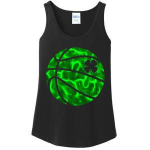 Basketball Shamrock Lucky Clover Irish St PatrickS Day Ladies Essential Tank