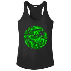 Basketball Shamrock Lucky Clover Irish St PatrickS Day Ladies PosiCharge Competitor Racerback Tank