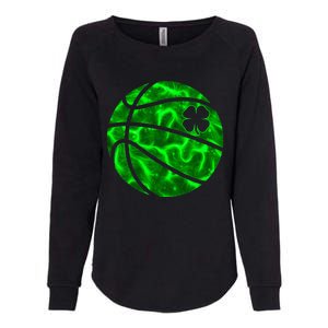 Basketball Shamrock Lucky Clover Irish St PatrickS Day Womens California Wash Sweatshirt