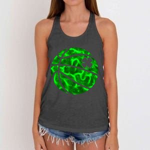 Basketball Shamrock Lucky Clover Irish St PatrickS Day Women's Knotted Racerback Tank